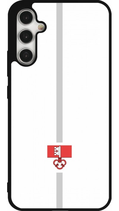 Samsung Galaxy A34 5G Case Hülle - Silikon schwarz Kanton OW weiss