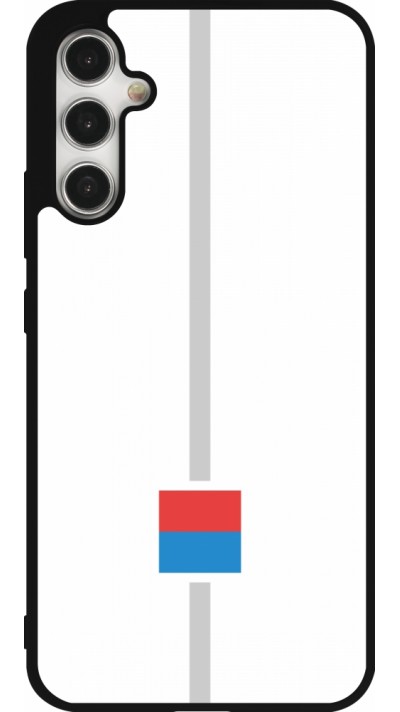 Samsung Galaxy A34 5G Case Hülle - Silikon schwarz Kanton TI weiss