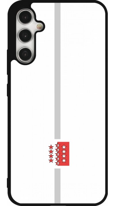 Samsung Galaxy A34 5G Case Hülle - Silikon schwarz Kanton VS weiss