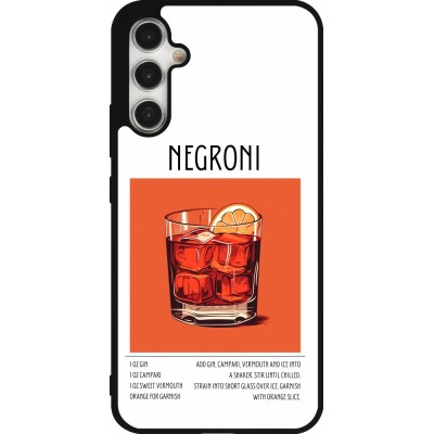 Samsung Galaxy A34 5G Case Hülle - Silikon schwarz Cocktail Rezept Negroni