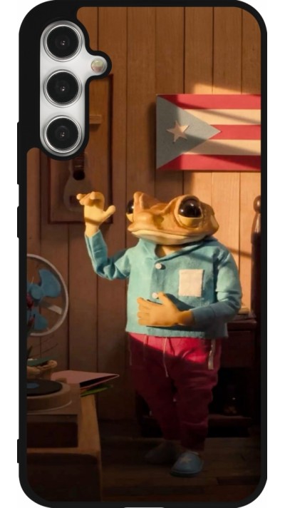 Coque Samsung Galaxy A34 5G - Silicone rigide noir Dancing frog DTMF