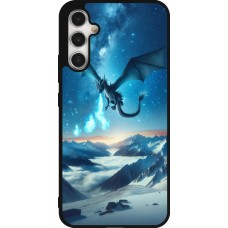 Samsung Galaxy A34 5G Case Hülle - Silikon schwarz Drache nächtliche Berg