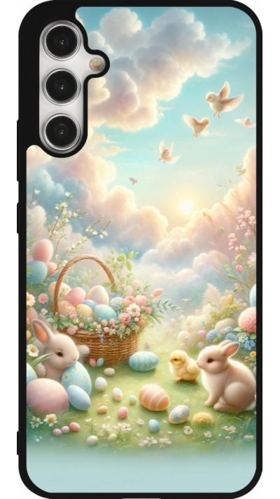 Samsung Galaxy A34 5G Case Hülle - Silikon schwarz Ostern 2025 Pastell Ostern