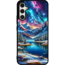 Samsung Galaxy A34 5G Case Hülle - Silikon schwarz Fantasiebergsee Himmel Sterne