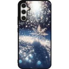 Samsung Galaxy A34 5G Case Hülle - Silikon schwarz Schneeflocke Solar Glanz