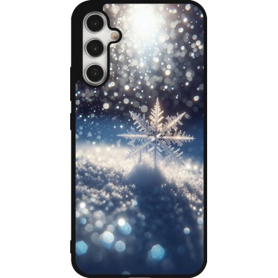 Samsung Galaxy A34 5G Case Hülle - Silikon schwarz Schneeflocke Solar Glanz