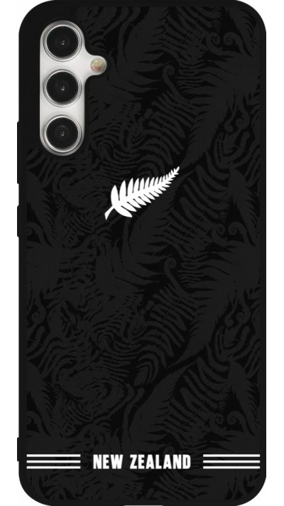 Coque Samsung Galaxy A34 5G - Silicone rigide noir Maillot de football Nouvelle-Zélande 2026 personnalisable