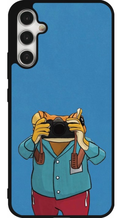 Coque Samsung Galaxy A34 5G - Silicone rigide noir Frog with camera DTMF