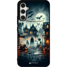 Samsung Galaxy A34 5G Case Hülle - Silikon schwarz Halloween Spukstadt