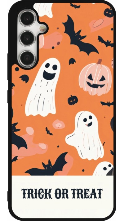 Samsung Galaxy A34 5G Case Hülle - Silikon schwarz Halloween 2025 Trick treat Samsung Galaxy A34 5G Case Hülle - Silikon schwarz Halloween 2025 Trick treat