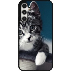 Samsung Galaxy A34 5G Case Hülle - Silikon schwarz Meow 23
