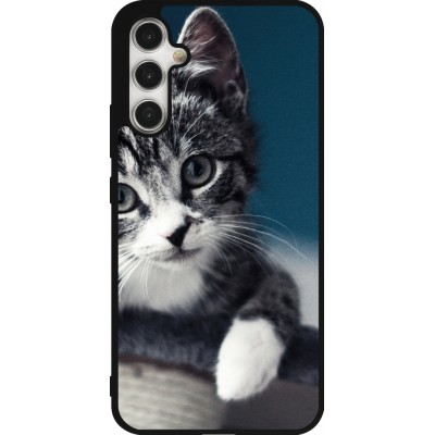 Samsung Galaxy A34 5G Case Hülle - Silikon schwarz Meow 23