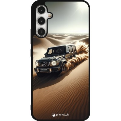 Samsung Galaxy A34 5G Case Hülle - Silikon schwarz Mercedes G Drift Wueste