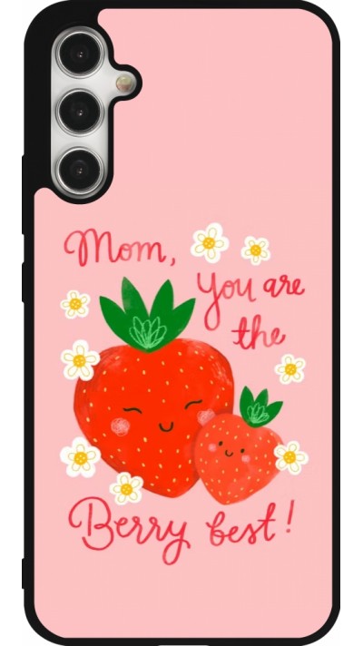 Coque Samsung Galaxy A34 5G - Silicone rigide noir Mom 2026 Berry best