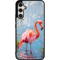 Samsung Galaxy A34 5G Case Hülle - Silikon schwarz Paint Flamingo