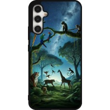 Samsung Galaxy A34 5G Case Hülle - Silikon schwarz Paradies der exotischen Tiere