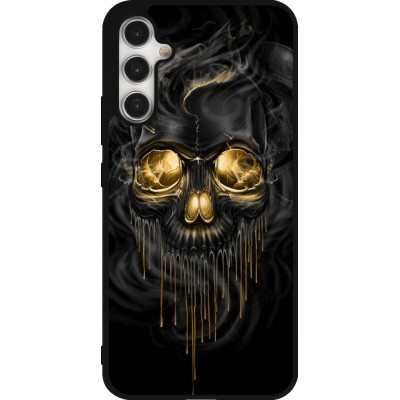 Samsung Galaxy A34 5G Case Hülle - Silikon schwarz Skull 02