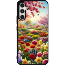Samsung Galaxy A34 5G Case Hülle - Silikon schwarz Frühling 25 Strauß Frühling
