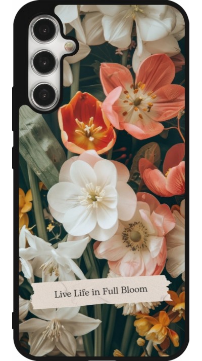 Coque Samsung Galaxy A34 5G - Silicone rigide noir Full Bloom Spring 2026