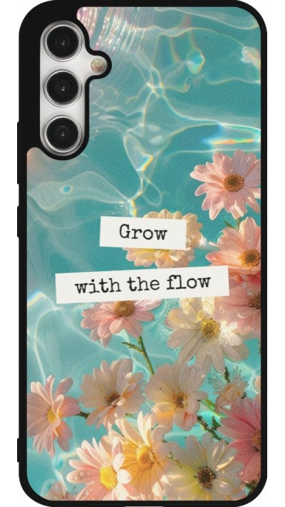 Samsung Galaxy A34 5G Case Hülle - Silikon schwarz Summer 2025 Grow with the flow