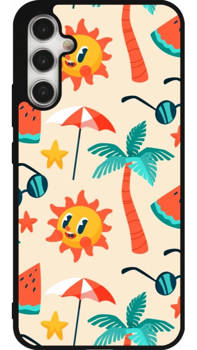 Samsung Galaxy A34 5G Case Hülle - Silikon schwarz Summer 2025 Pattern soleil