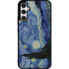Samsung Galaxy A34 5G Case Hülle - Silikon schwarz Kunstbild - Sternennacht - Van Gogh