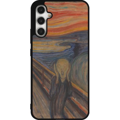 Samsung Galaxy A34 5G Case Hülle - Silikon schwarz Kunstbild - Der Schrei - Edvard Munch
