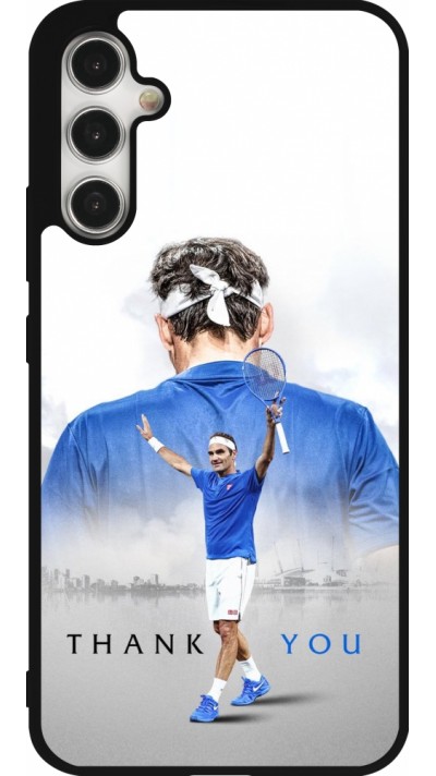 Samsung Galaxy A34 5G Case Hülle - Silikon schwarz Thank you Roger