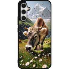 Samsung Galaxy A34 5G Case Hülle - Silikon schwarz Kuh Berg Wallis