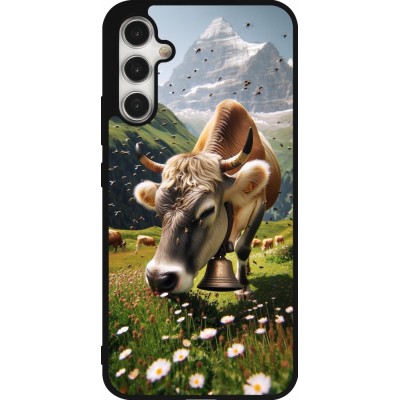 Samsung Galaxy A34 5G Case Hülle - Silikon schwarz Kuh Berg Wallis