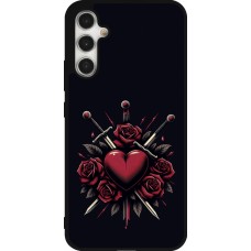 Samsung Galaxy A34 5G Case Hülle - Silikon schwarz Valentine 2024 gothic love