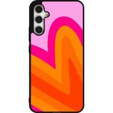 Samsung Galaxy A34 5G Case Hülle - Silikon schwarz Valentine 2024 heart gradient