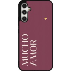 Samsung Galaxy A34 5G Case Hülle - Silikon schwarz Valentine 2024 mucho amor rosado