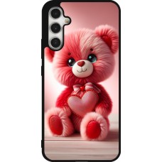 Samsung Galaxy A34 5G Case Hülle - Silikon schwarz Valentin 2024 Rosaroter Teddybär