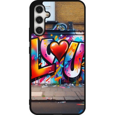 Samsung Galaxy A34 5G Case Hülle - Silikon schwarz Valentin 2025 Liebe U Tag