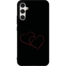 Samsung Galaxy A34 5G Case Hülle - Silikon schwarz Valentine 2023 attached heart