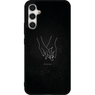 Samsung Galaxy A34 5G Case Hülle - Silikon schwarz Valentine 2023 hands forever