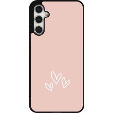 Samsung Galaxy A34 5G Case Hülle - Silikon schwarz Valentine 2023 three minimalist hearts