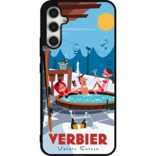 Samsung Galaxy A34 5G Case Hülle - Silikon schwarz Verbier Mountain Jacuzzi