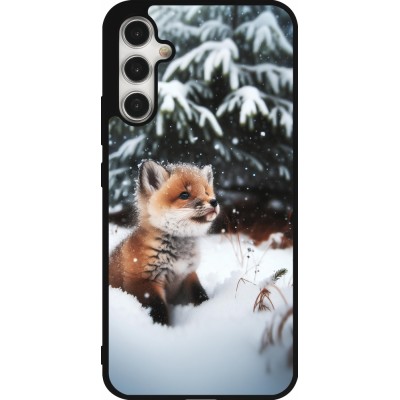 Samsung Galaxy A34 5G Case Hülle - Silikon schwarz Weihnachten 2023 Fuechslein Tanne