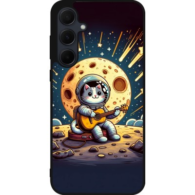 Samsung Galaxy A35 5G Case Hülle - Silikon schwarz AstroKatze RockMond