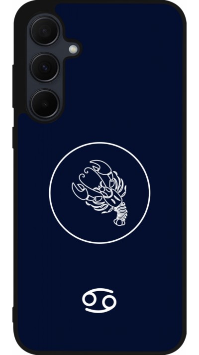 Samsung Galaxy A35 5G Case Hülle - Silikon schwarz Astrologie Krebs