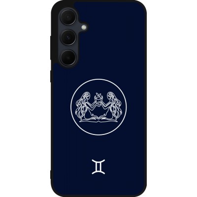 Samsung Galaxy A35 5G Case Hülle - Silikon schwarz Astrologie Zwillinge