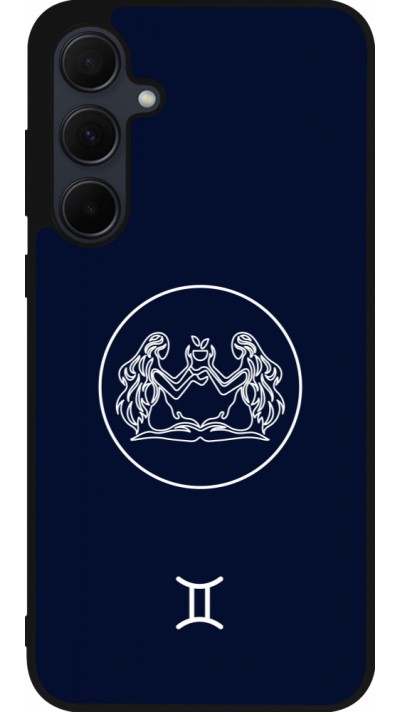 Samsung Galaxy A35 5G Case Hülle - Silikon schwarz Astrologie Zwillinge