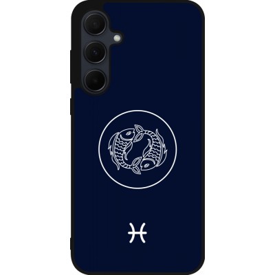 Samsung Galaxy A35 5G Case Hülle - Silikon schwarz Astrologie Fische