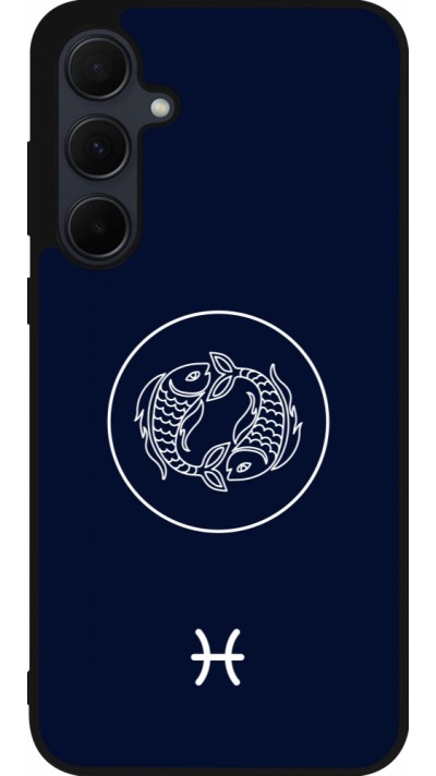 Samsung Galaxy A35 5G Case Hülle - Silikon schwarz Astrologie Fische