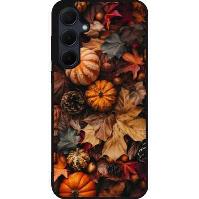 Samsung Galaxy A35 5G Case Hülle - Silikon schwarz Autumn 25 Pumpkin