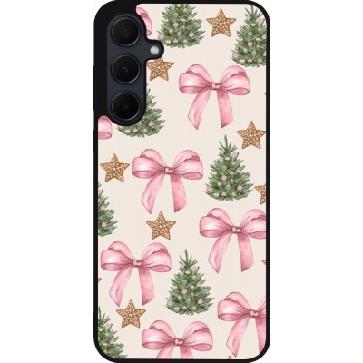 Samsung Galaxy A35 5G Case Hülle - Silikon schwarz Christmas 25 Vintage Ribbons