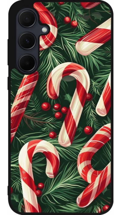 Samsung Galaxy A35 5G Case Hülle - Silikon schwarz Christmas 25 Xmas Stick