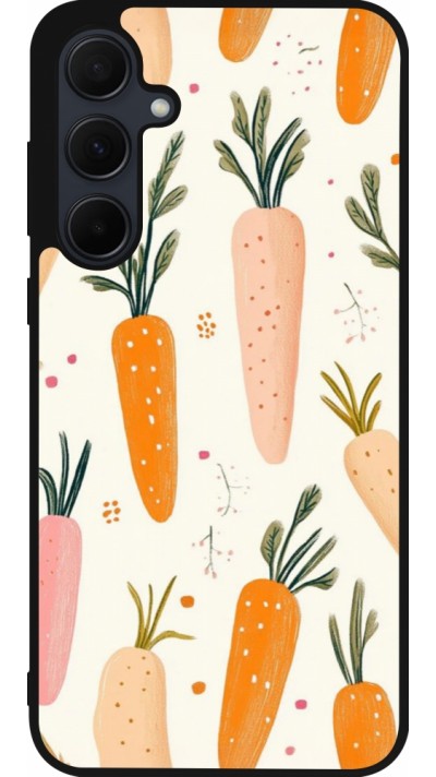 Samsung Galaxy A35 5G Case Hülle - Silikon schwarz Easter 2026 Illustration carrots